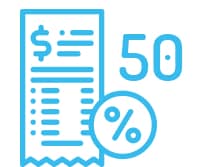 Recibirás el 50% de lo que hayas gastado a modo de crédito